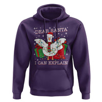 Funny Christmas Goose Hoodie Dear Santa I Can Explain Cute Xmas Meme - Wonder Print Shop