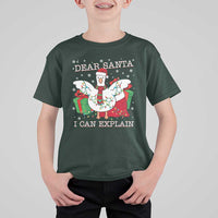 Funny Christmas Goose T Shirt For Kid Dear Santa I Can Explain Cute Xmas Meme - Wonder Print Shop