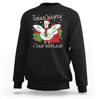 Funny Christmas Goose Sweatshirt Dear Santa I Can Explain Cute Xmas Meme - Wonder Print Shop