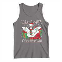 Funny Christmas Goose Tank Top Dear Santa I Can Explain Cute Xmas Meme - Wonder Print Shop