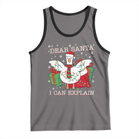 Funny Christmas Goose Tank Top Dear Santa I Can Explain Cute Xmas Meme - Wonder Print Shop
