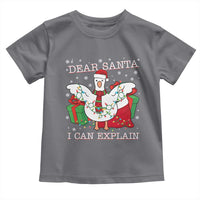 Funny Christmas Goose Toddler T Shirt Dear Santa I Can Explain Cute Xmas Meme - Wonder Print Shop