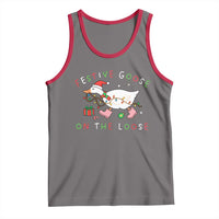 Funny Christmas Goose Tank Top Festive Goose On The Loose Xmas Duck Meme - Wonder Print Shop