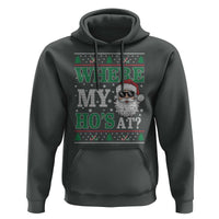 Where's My Ho At Matching Ugly Christmas Hoodie Santa Funny Couples - Wonder Print Shop