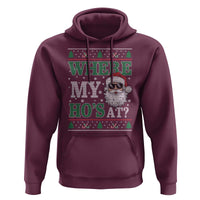 Where's My Ho At Matching Ugly Christmas Hoodie Santa Funny Couples - Wonder Print Shop