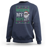 Where's My Ho At Matching Ugly Christmas Sweatshirt Santa Funny Couples - Wonder Print Shop