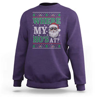 Where's My Ho At Matching Ugly Christmas Sweatshirt Santa Funny Couples - Wonder Print Shop