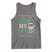 Where's My Ho At Matching Ugly Christmas Tank Top Santa Funny Couples - Wonder Print Shop