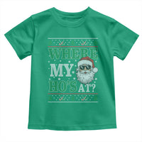 Where's My Ho At Matching Ugly Christmas Toddler T Shirt Santa Funny Couples - Wonder Print Shop