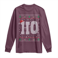 Where's My Ho At Matching Ugly Christmas Long Sleeve Shirt Ho Funny Couples - Wonder Print Shop