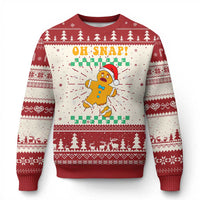 Gingerbread Man Oh Snap Xmas Ugly Christmas Sweater - Wonder Print Shop