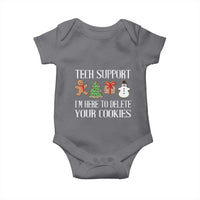 Christmas Tech Support Baby Onesie Here To Delete Cookies IT Xmas