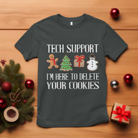 Christmas Tech Support T Shirt Here To Delete Cookies IT Xmas - Wonder Print Shop