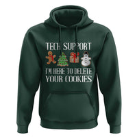 Christmas Tech Support Hoodie Here To Delete Cookies IT Xmas