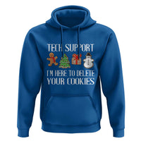 Christmas Tech Support Hoodie Here To Delete Cookies IT Xmas
