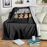 Official Christmas Cookie Tester Throw Blanket Taster Baking Crew Sibling Matching - Wonder Print Shop