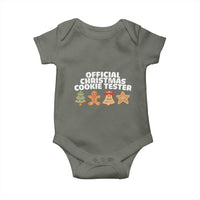 Official Christmas Cookie Tester Baby Onesie Taster Baking Crew Sibling Matching - Wonder Print Shop