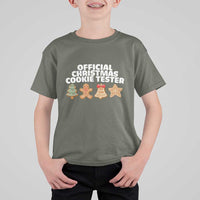 Official Christmas Cookie Tester T Shirt For Kid Taster Baking Crew Sibling Matching - Wonder Print Shop