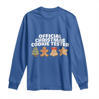 Official Christmas Cookie Tester Long Sleeve Shirt Taster Baking Crew Sibling Matching - Wonder Print Shop