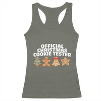 Official Christmas Cookie Tester Racerback Tank Top Taster Baking Crew Sibling Matching - Wonder Print Shop
