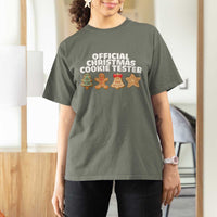Official Christmas Cookie Tester T Shirt For Women Taster Baking Crew Sibling Matching - Wonder Print Shop