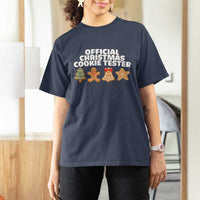 Official Christmas Cookie Tester T Shirt For Women Taster Baking Crew Sibling Matching - Wonder Print Shop