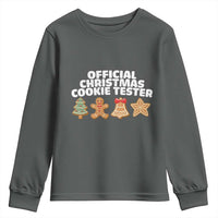 Official Christmas Cookie Tester Youth Sweatshirt Taster Baking Crew Sibling Matching - Wonder Print Shop