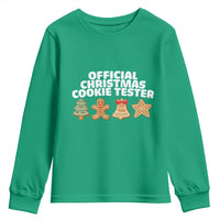 Official Christmas Cookie Tester Youth Sweatshirt Taster Baking Crew Sibling Matching - Wonder Print Shop