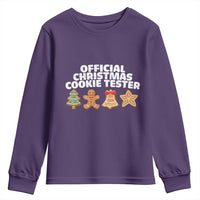Official Christmas Cookie Tester Youth Sweatshirt Taster Baking Crew Sibling Matching - Wonder Print Shop