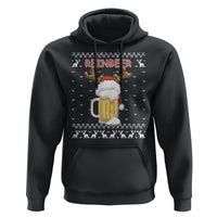 Christmas Couple Matching Hoodie Funny Winedeer Reinbeer Matching Ugly Sweaters Beer