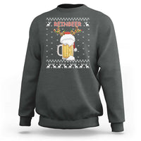 Christmas Couple Matching Sweatshirt Funny Winedeer Reinbeer Matching Ugly Sweaters Beer - Wonder Print Shop