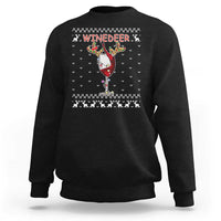 Christmas Couple Matching Sweatshirt Funny Winedeer Reinbeer Matching Ugly Sweaters Wine - Wonder Print Shop