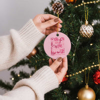 Oh how He Loves Us Ceramic Ornament Boho Christian Valentine - Wonder Print Shop