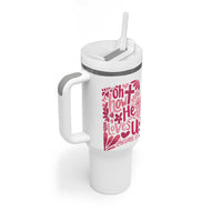 Oh how He Loves Us Tumbler With Handle Boho Christian Valentine - Wonder Print Shop