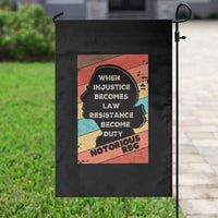 When Injustice Becomes Law Resistance Becomes Duty Garden Flag Political Protest Feminist RGB - Wonder Print Shop