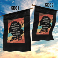 When Injustice Becomes Law Resistance Becomes Duty Garden Flag Political Protest Feminist RGB - Wonder Print Shop