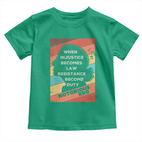 When Injustice Becomes Law Resistance Becomes Duty Toddler T Shirt Political Protest Feminist RGB - Wonder Print Shop