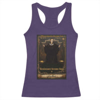 Tarot Card RBG Racerback Tank Top When Injustice Becomes Law Resistance Becomes Duty - Wonder Print Shop