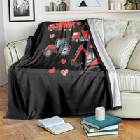 Excavator Construction Throw Blanket Car Tractor Truck Lovers - Wonder Print Shop