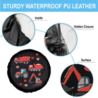 Excavator Construction Spare Tire Cover Car Tractor Truck Lovers - Wonder Print Shop