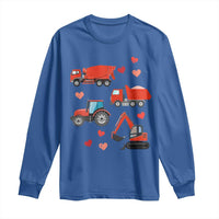 Excavator Construction Long Sleeve Shirt Car Tractor Truck Lovers - Wonder Print Shop