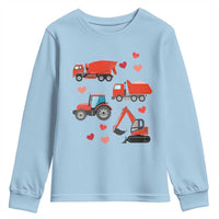 Excavator Construction Youth Sweatshirt Car Tractor Truck Lovers - Wonder Print Shop
