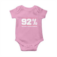 92 Percent Black Woman Power Baby Onesie 92% Our Unity Is Our Strength