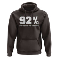 92 Percent Black Woman Power Hoodie 92% Our Unity Is Our Strength