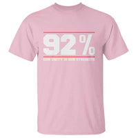 92 Percent Black Woman Power T Shirt 92% Our Unity Is Our Strength