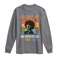 92 Percent Melanin African Women Long Sleeve Shirt Minding My Black Woman Business: The 92%
