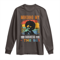 92 Percent Melanin African Women Long Sleeve Shirt Minding My Black Woman Business: The 92%