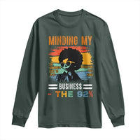 92 Percent Melanin African Women Long Sleeve Shirt Minding My Black Woman Business: The 92%