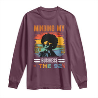 92 Percent Melanin African Women Long Sleeve Shirt Minding My Black Woman Business: The 92%