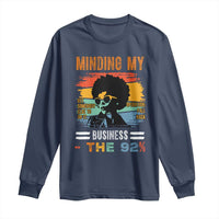 92 Percent Melanin African Women Long Sleeve Shirt Minding My Black Woman Business: The 92%
